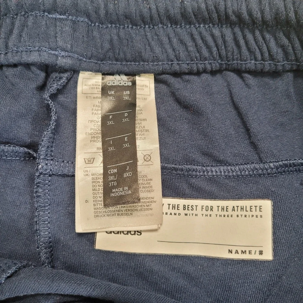 Adidas Mens 3XL Massachusetts Pirates IFL Navy Blue Mesh Training Pants Zip Cuff